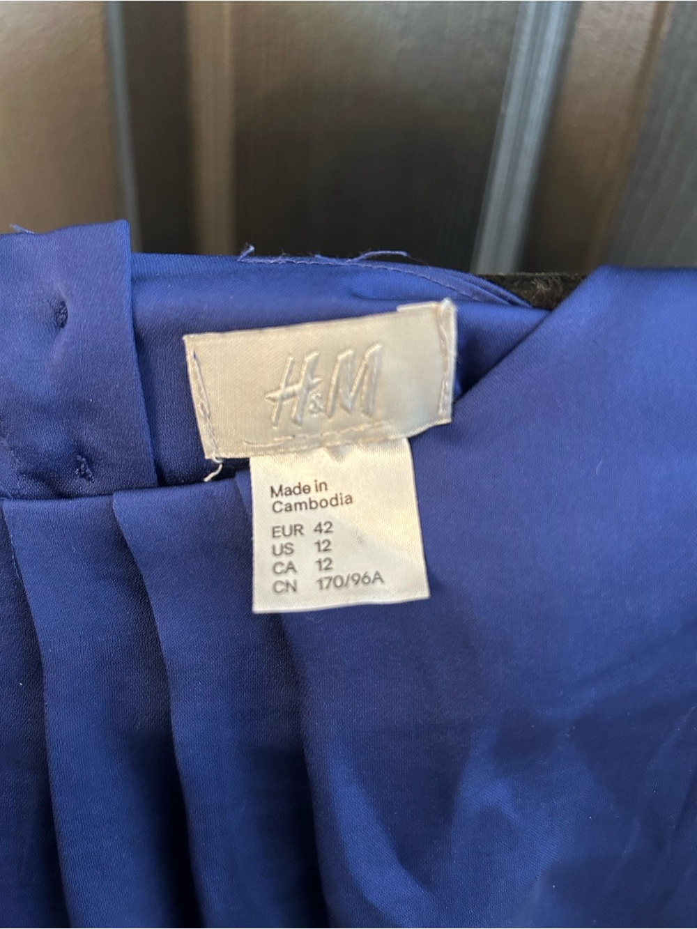 H&M Royal Blue Pleated Dress - Picture 3 of 3